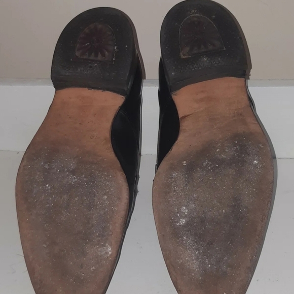 Vintage Farman Handcraft Men's leather Shoes Size 9, D 24581, 3101 57,0148 Black - Picture 2 of 9